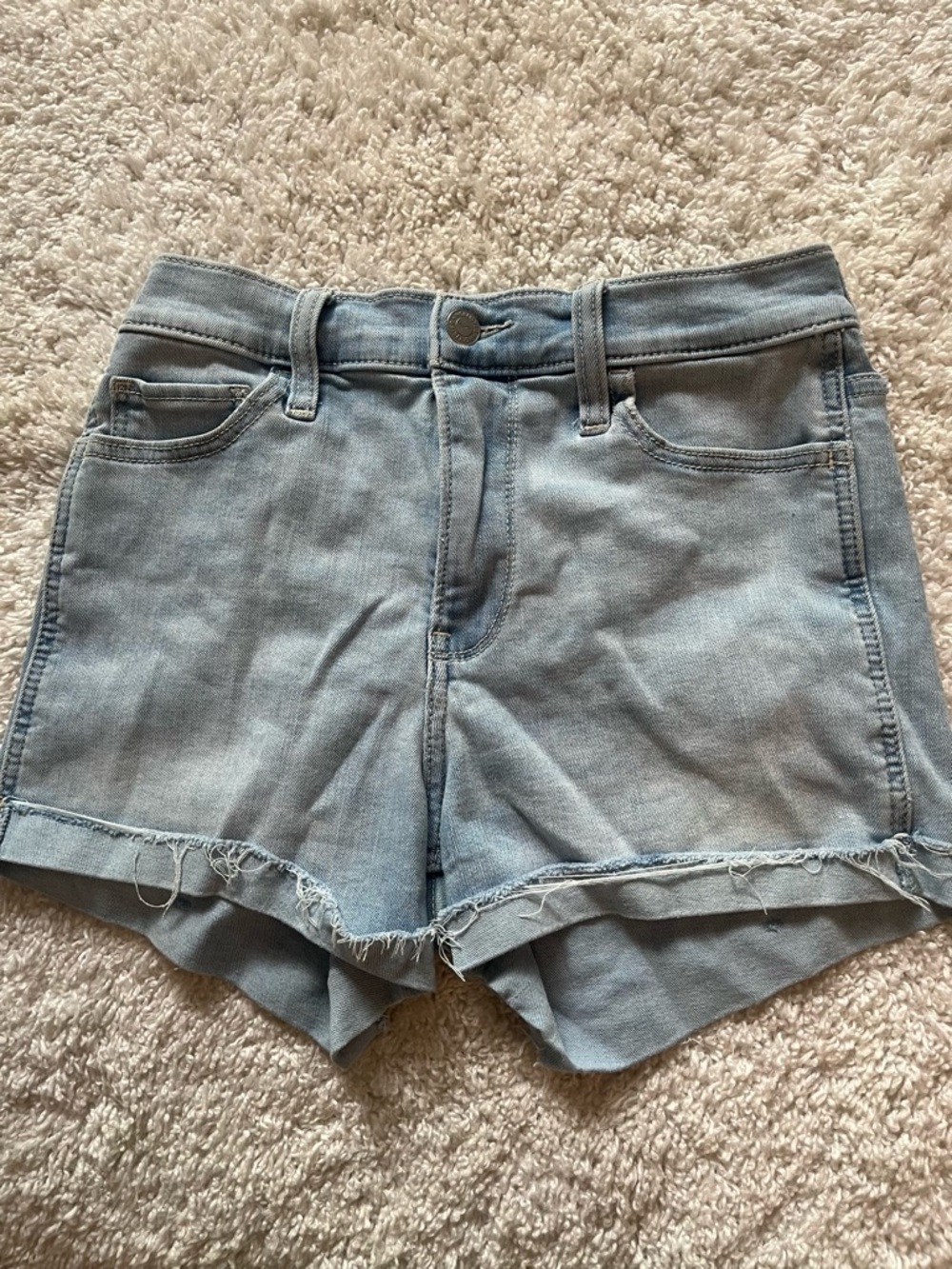 Hollister light acid wash denim shorts